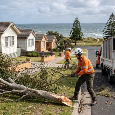 Salt-laden bay winds, Frankston